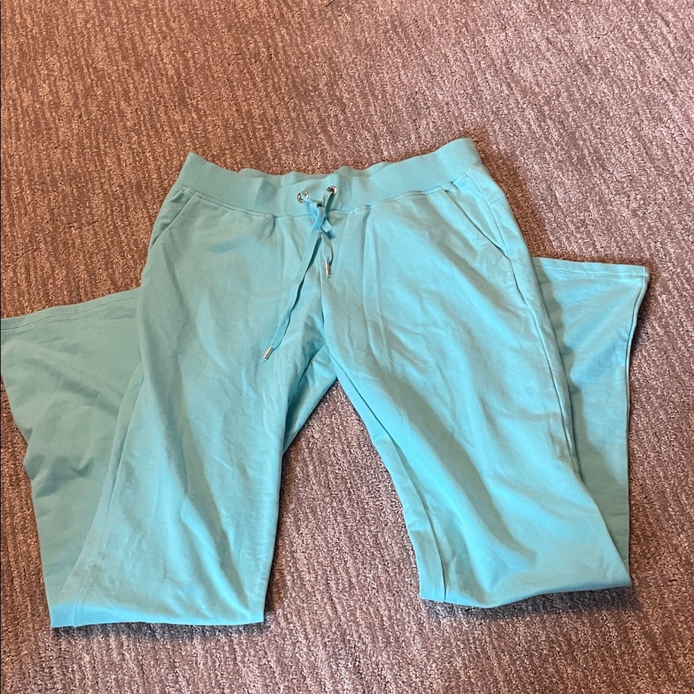bebe Turquoise Wide Leg Pants